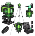 Statyw/Niwelator laserowy 16 linii Laser profesjonalny Poziomica zielona linia Samopoziomujący 360 autoniwelator